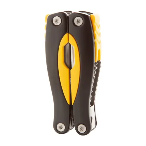 Set pinza con 8 funzioni e coltello tascabile in scatola di confezione nera 138×180×27 mm