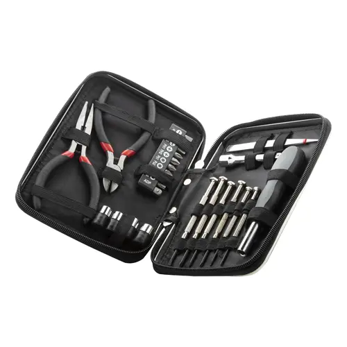 Set attrezzi da 25 pezzi con valigetta in alluminio 130×17×30 mm