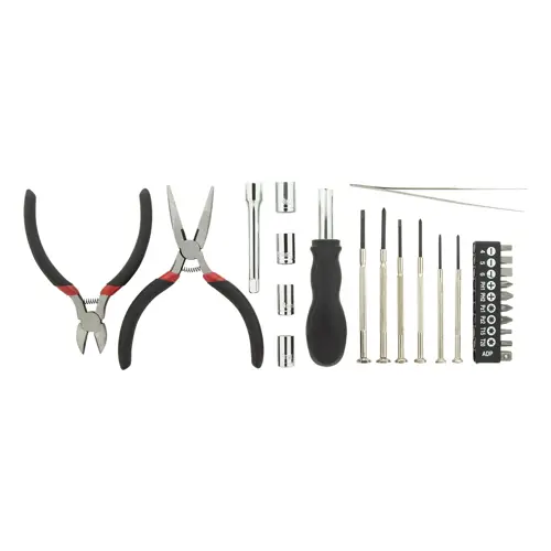 Set attrezzi da 25 pezzi con valigetta in alluminio 130×17×30 mm