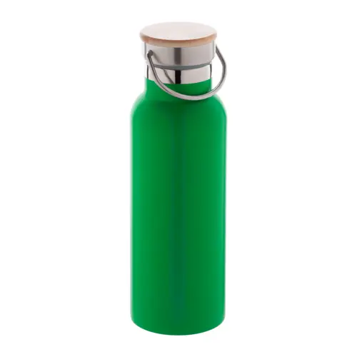 Borraccia in acciaio inox a doppia parete con tappo bambù 500ml