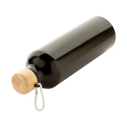 Borraccia in alluminio da 800ml con tappo in bambù e moschettone