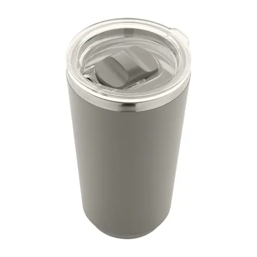 Tazza termica in acciaio inox a doppia parete con rivestimento in plastica PP e coperchio 500ml