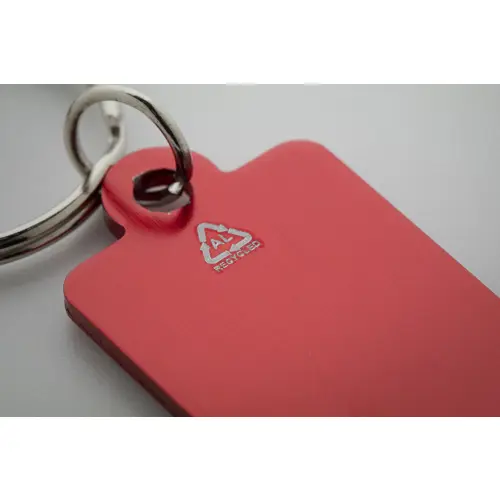 Portachiavi in alluminio riciclato con forma gettone per carrello della spesa