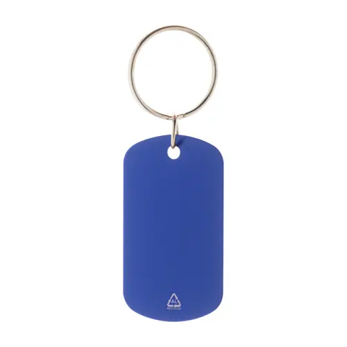 Portachiavi in alluminio riciclato con anello in metallo