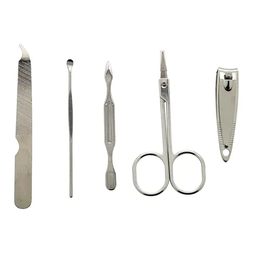 Set manicure cofanetto in bambù con coperchio magnetico