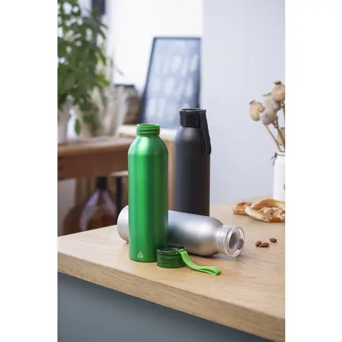 Borraccia in alluminio riciclato e laccio in silicone da 600ml