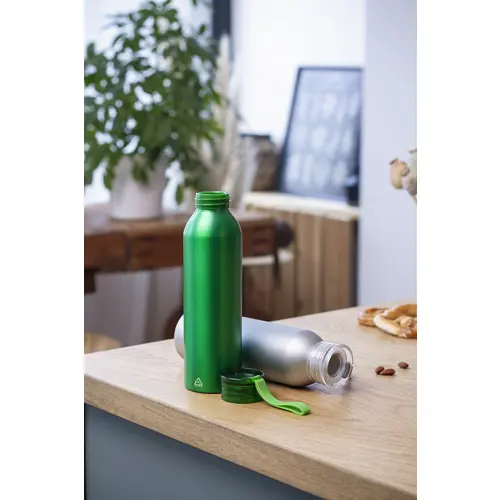 Borraccia in alluminio riciclato e laccio in silicone da 600ml
