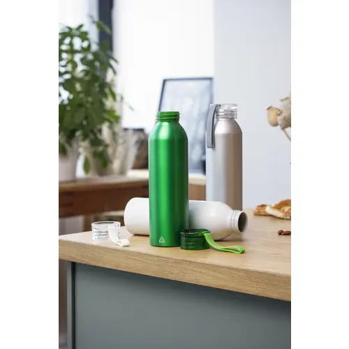 Borraccia in alluminio riciclato e laccio in silicone da 600ml
