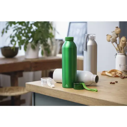 Borraccia in alluminio riciclato e laccio in silicone da 600ml