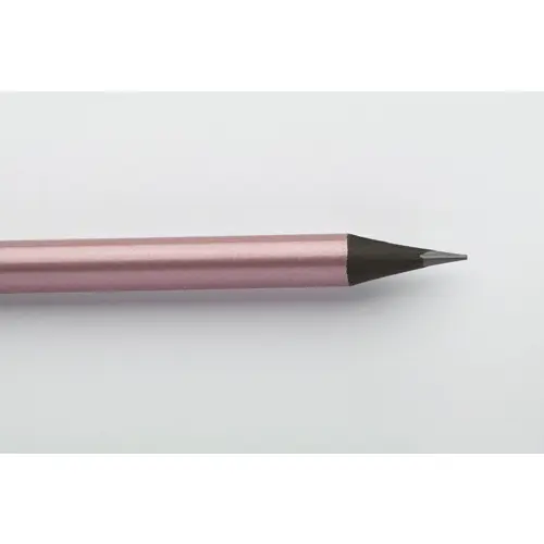 Matita HB temperata in legno di colore nero con finitura metallizzata e gomma nera