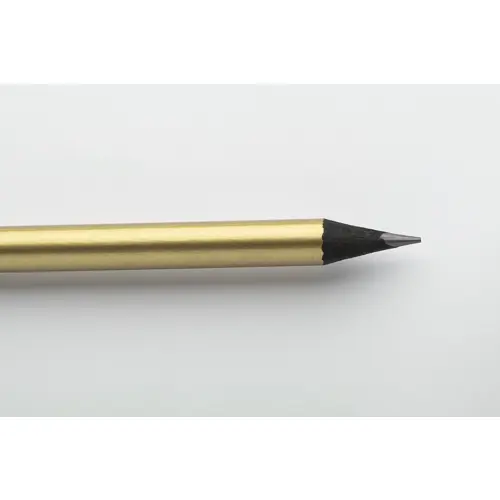 Matita HB temperata in legno di colore nero con finitura metallizzata e gomma nera