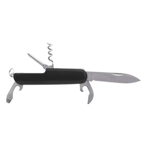 Coltello tascabile in acciaio inossidabile con 5 funzioni e manico in alluminio