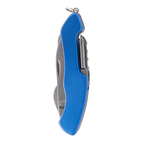 Coltello tascabile in acciaio inossidabile con 12 funzioni e manico in alluminio