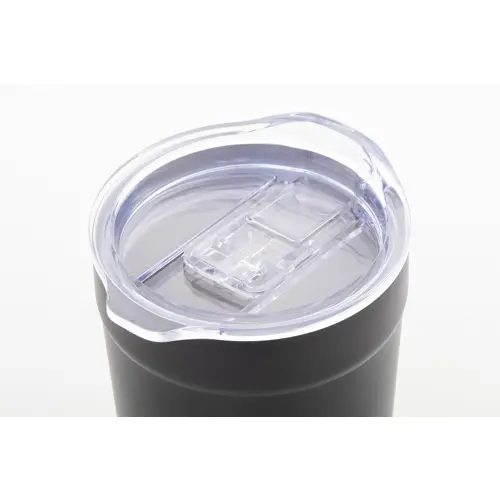 Tazza termica in acciaio inox riciclato da 300ml con base in bambù e coperchio in plastica AS 