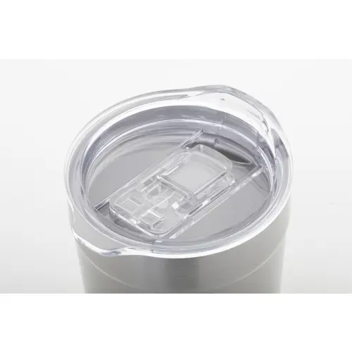Tazza termica in acciaio inox riciclato da 300ml con base in bambù e coperchio in plastica AS 