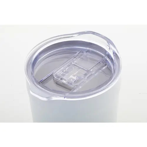 Tazza termica da 600ml in acciaio inox riciclato con base in bambù e coperchio in plastica AS
