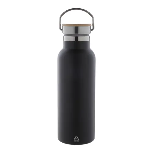 Borraccia in acciaio inox riciclato a doppia parete con coperchio in bambù 500ml 