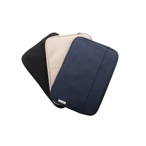 Custodia per pc da 15" in cotone riciclato e poliestere RPET imbottita con tasca frontale 400×270×30mm