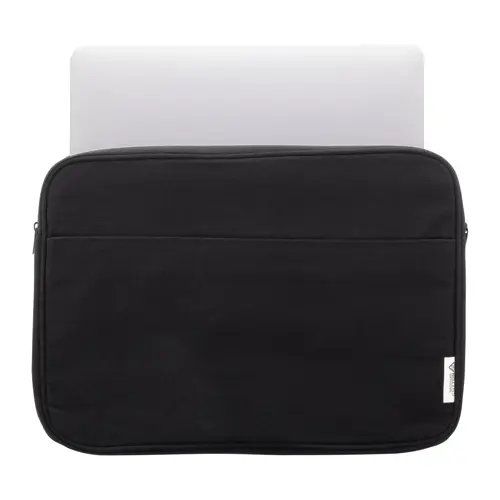 Custodia per pc da 15" in cotone riciclato e poliestere RPET imbottita con tasca frontale 400×270×30mm