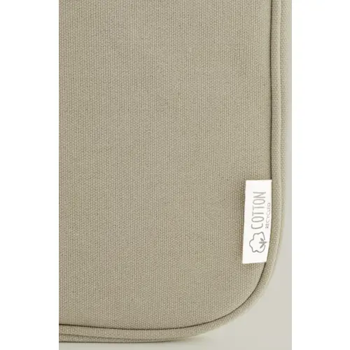Custodia per pc da 15" in cotone riciclato e poliestere RPET imbottita con tasca frontale 400×270×30mm