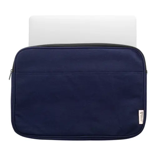 Custodia per pc da 15" in cotone riciclato e poliestere RPET imbottita con tasca frontale 400×270×30mm