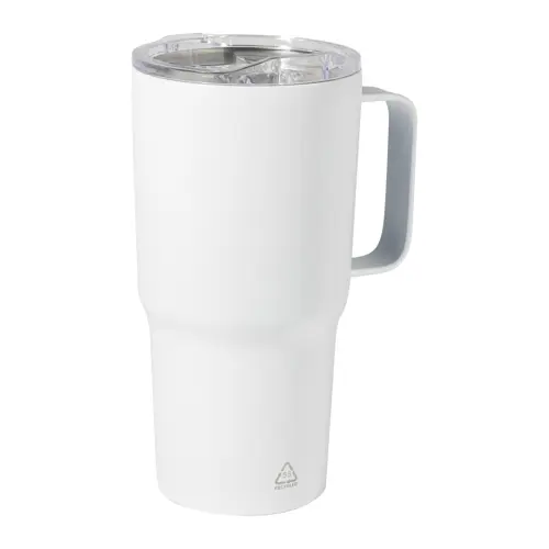 Tazza termica in acciaio inox riciclato e coperchio in PS da 600ml
