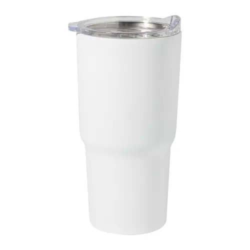 Tazza termica in acciaio inox riciclato e coperchio in PS da 600ml