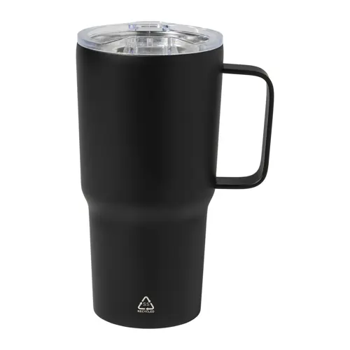 Tazza termica in acciaio inox riciclato e coperchio in PS da 600ml