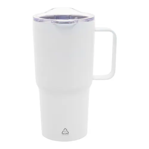 Tazza termica in acciaio inox riciclato e coperchio in PS da 600ml