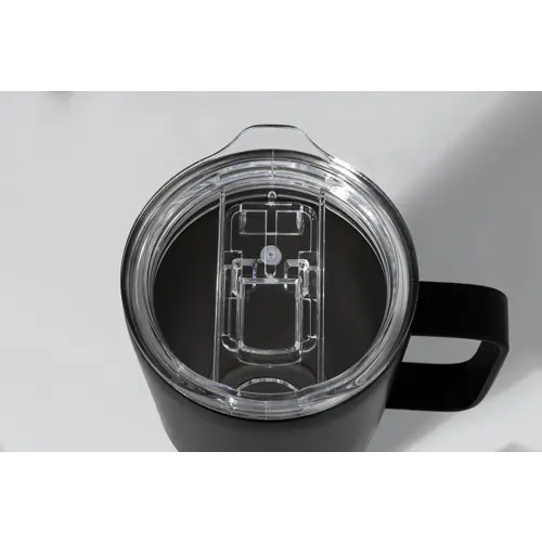 Tazza termica in acciaio inox riciclato e coperchio in PS da 600ml