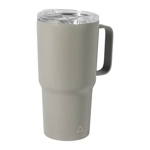 Tazza termica in acciaio inox riciclato e coperchio in PS da 600ml