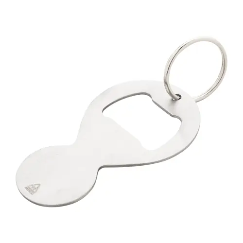 Portachiavi con forma gettone carrello in acciaio riciclato