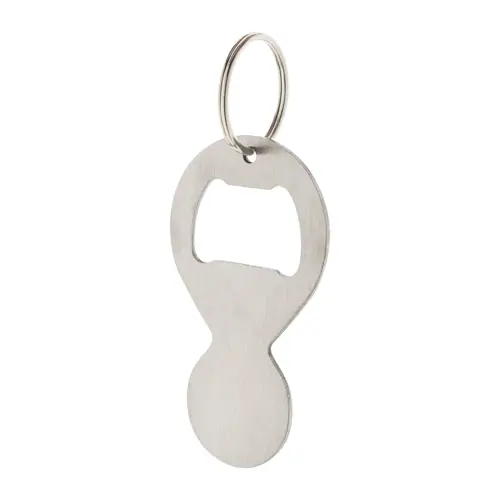 Portachiavi con forma gettone carrello in acciaio riciclato