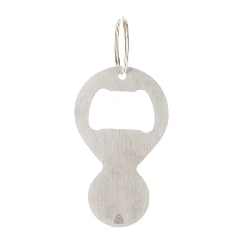 Portachiavi con forma gettone carrello in acciaio riciclato