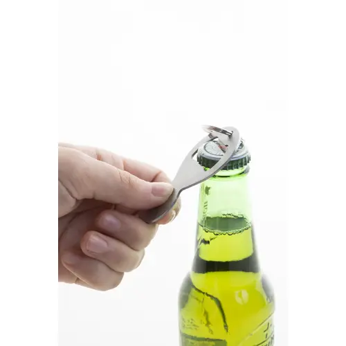 Portachiavi con forma gettone carrello in acciaio riciclato