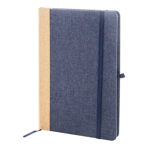 Block notes A5 copertina in RPET e sughero fogli a righe in carta riciclata