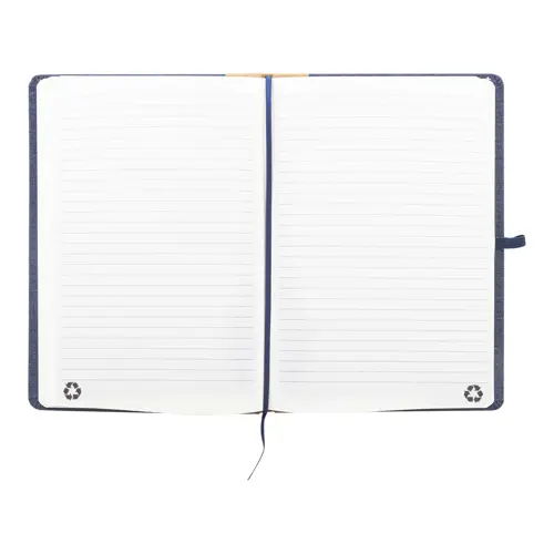 Block notes A5 copertina in RPET e sughero fogli a righe in carta riciclata