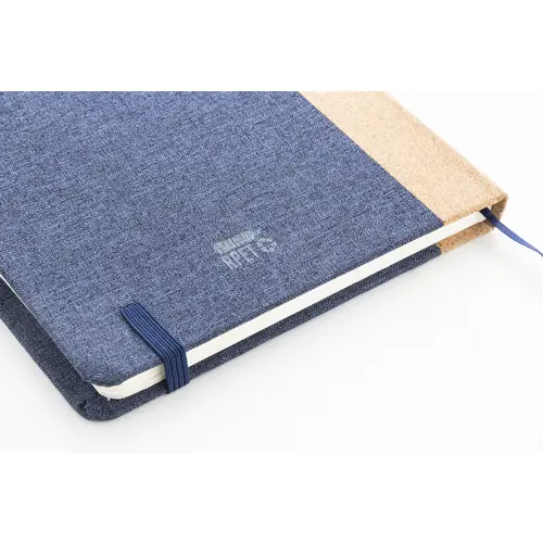 Block notes A5 copertina in RPET e sughero fogli a righe in carta riciclata