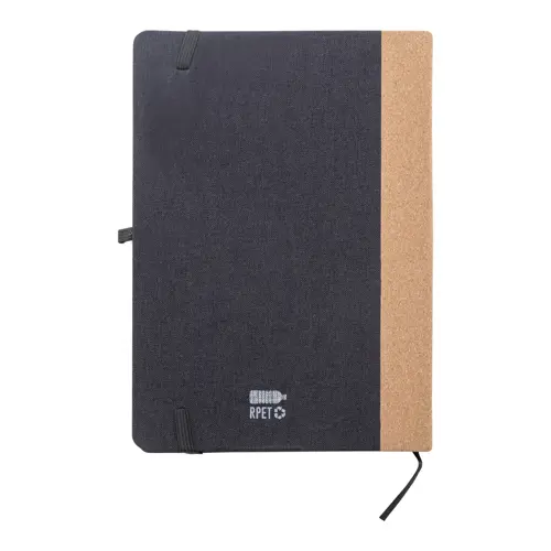 Block notes A5 copertina in RPET e sughero fogli a righe in carta riciclata