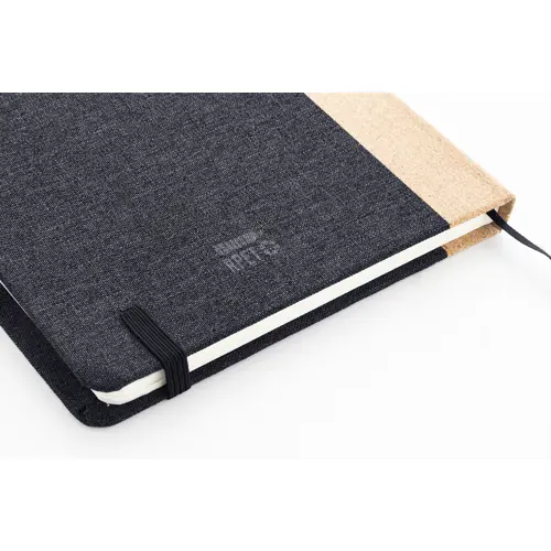 Block notes A5 copertina in RPET e sughero fogli a righe in carta riciclata