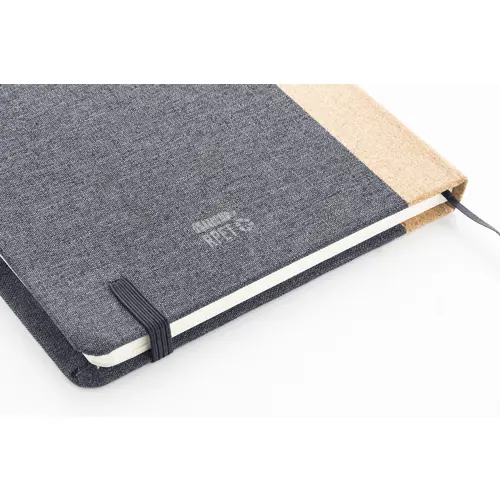 Block notes A5 copertina in RPET e sughero fogli a righe in carta riciclata