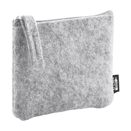 Portamonete in feltro RPET con cerniera