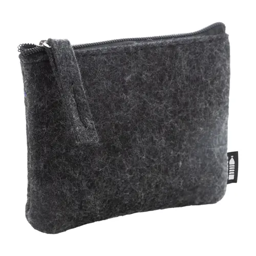 Portamonete in feltro RPET con cerniera