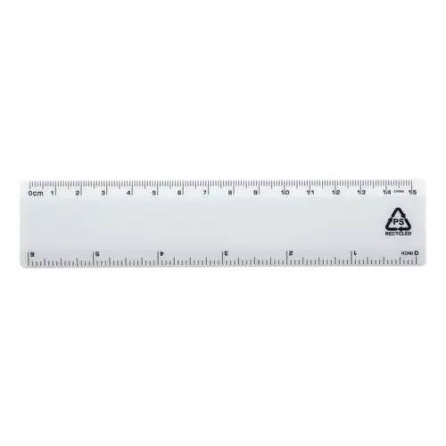 Righello in plastica PS riciclata da 15cm