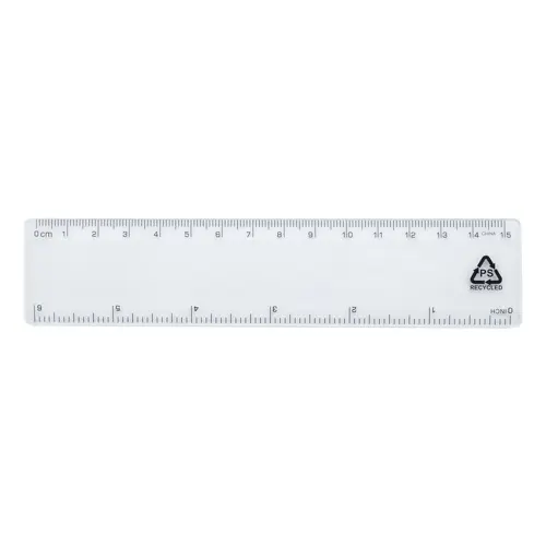 Righello in plastica PS riciclata da 15cm