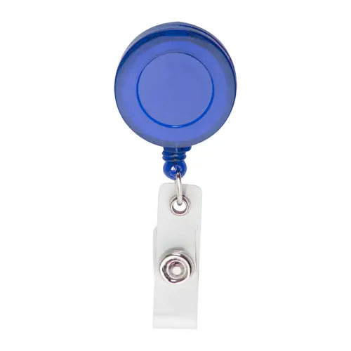 Porta badge telescopico in plastica per skypass con chiusura a bottone a pressione e clip in metallo