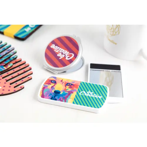 Specchio tascabile in alluminio