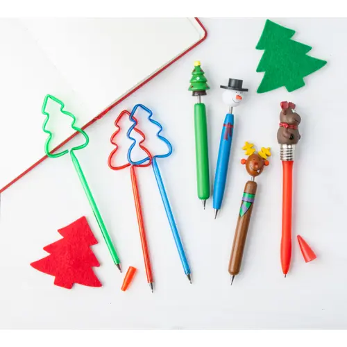 Penna a sfera natalizia refill blu