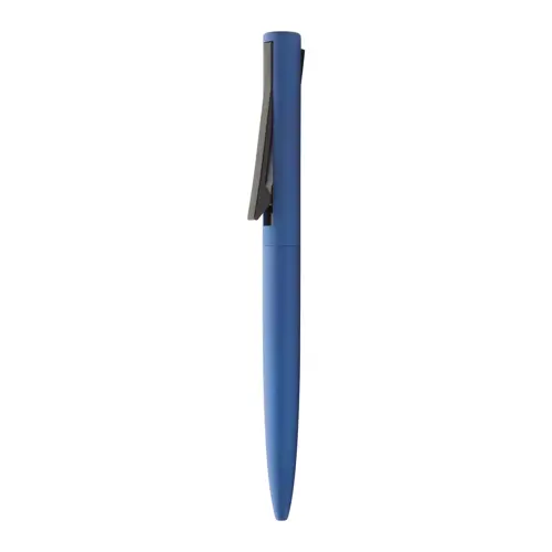 Penna a sfera in alluminio con finitura opaca disponibile in vari colori e con meccanismo a scatto e refill blu