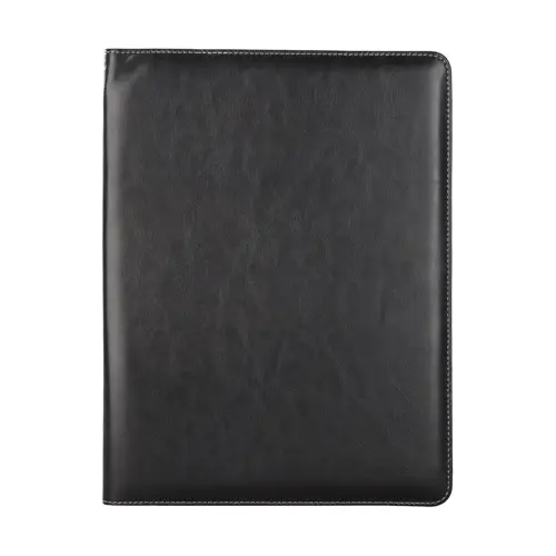 Cartella in similpelle con blocco appunti in formato A4 e vari scomparti interni